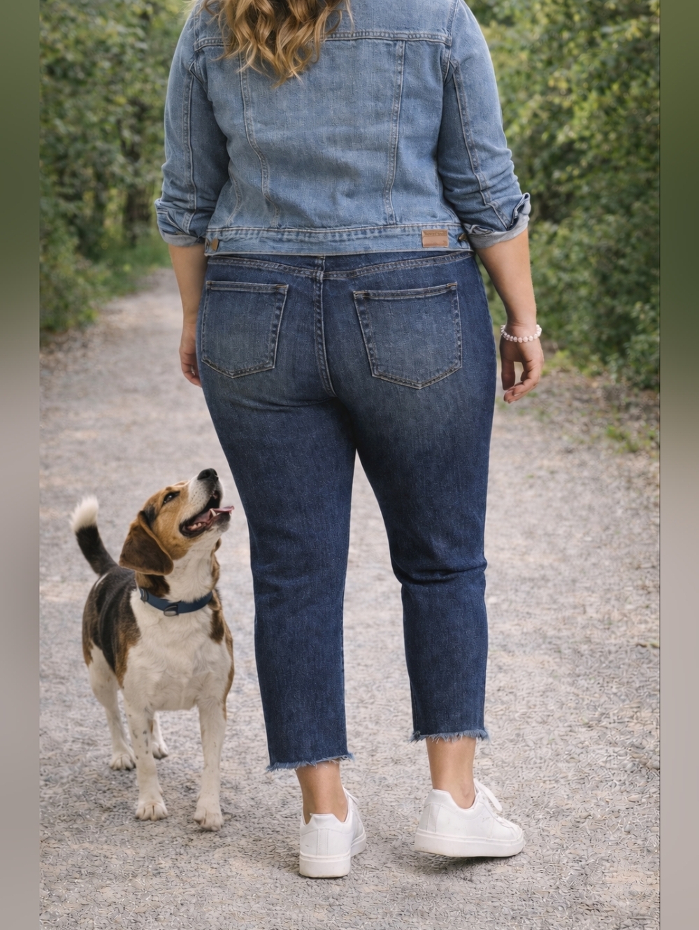 Curvy High Rise Crop Jeans 16W | Waist Gap Fix Denim Chic Night Out Style - Picture 6 of 12
